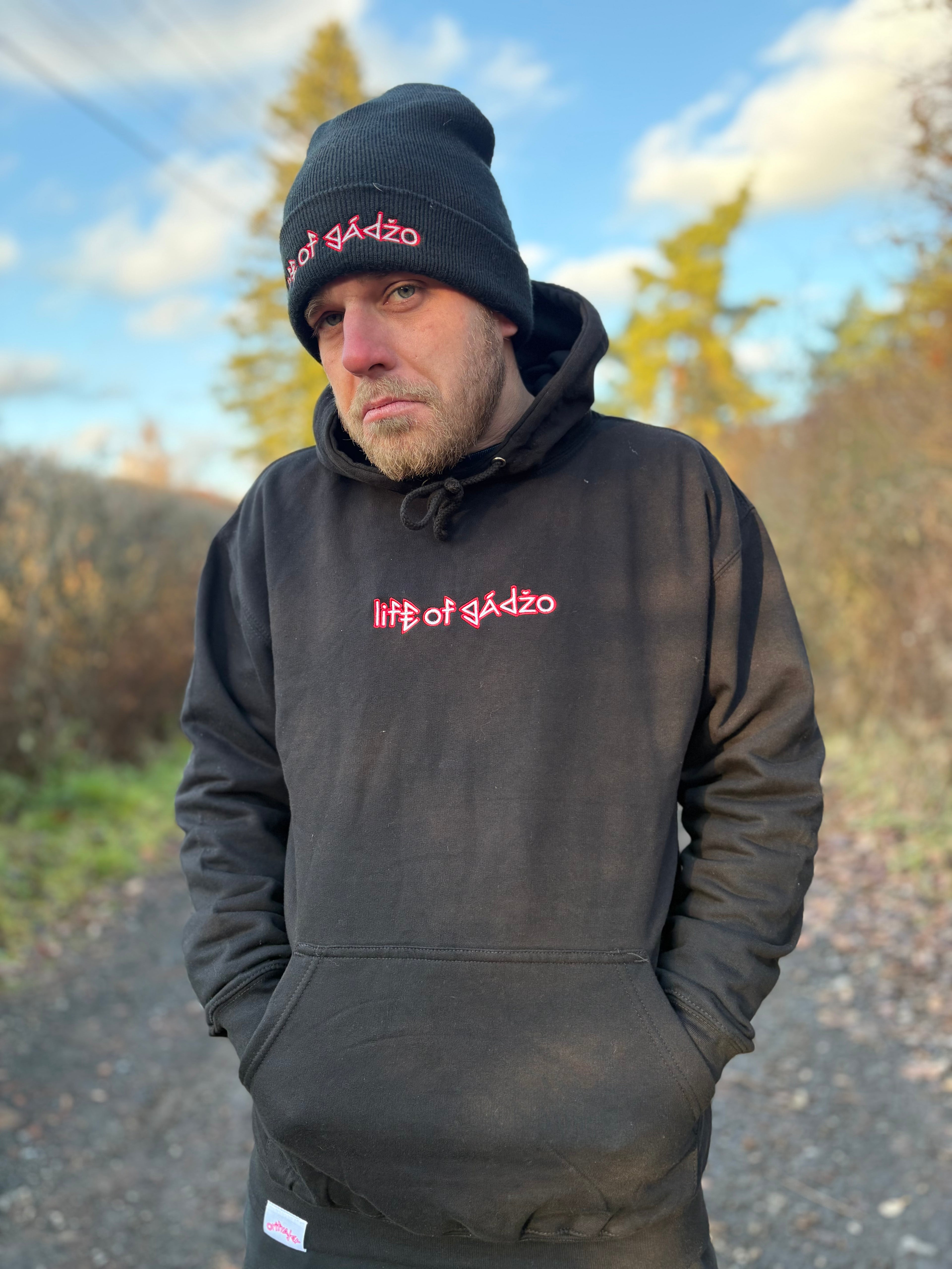 Mikina LIFE OF GÁDŽO RED 1-ROW PATTERN